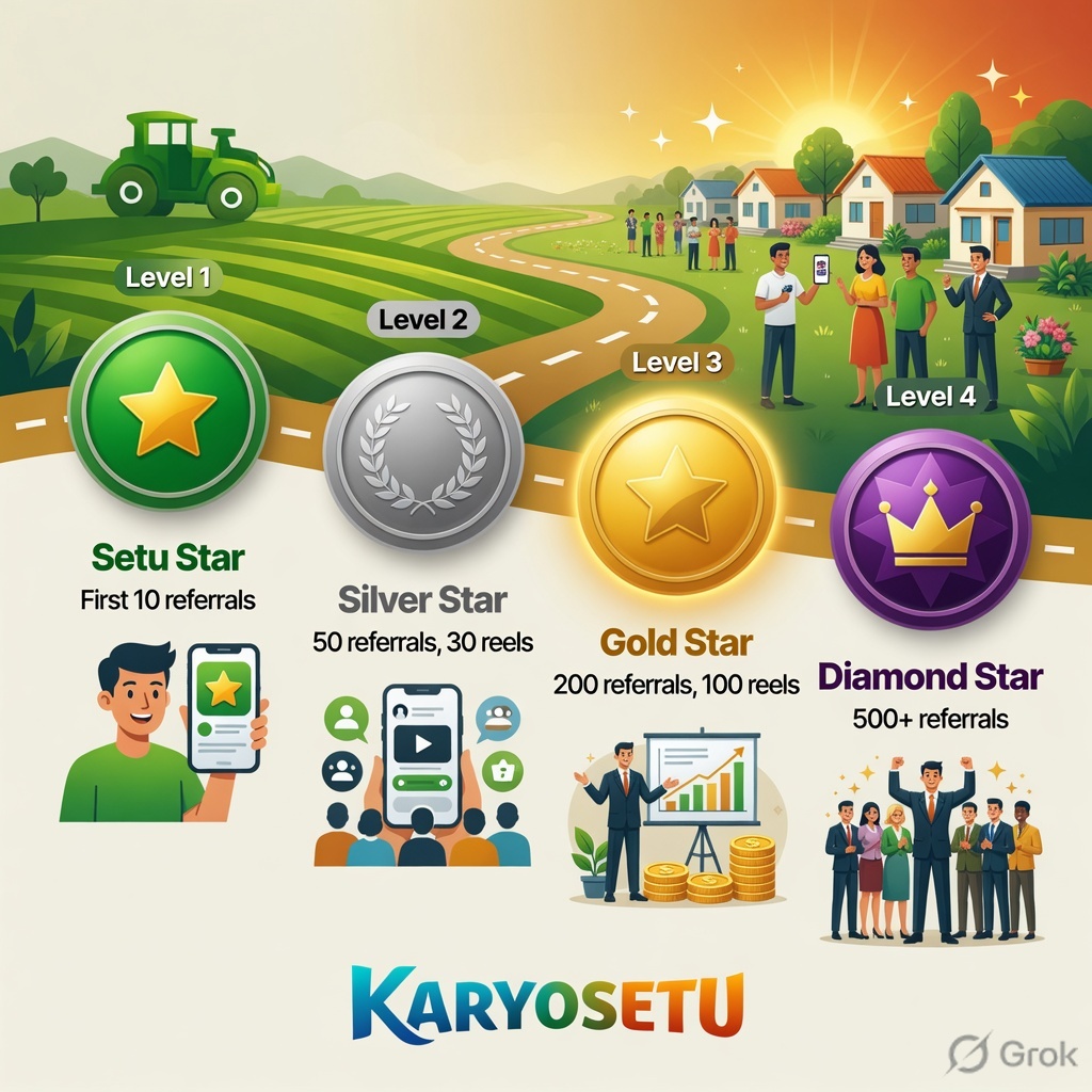 Tier badge set — Star, Silver, Gold, Diamond